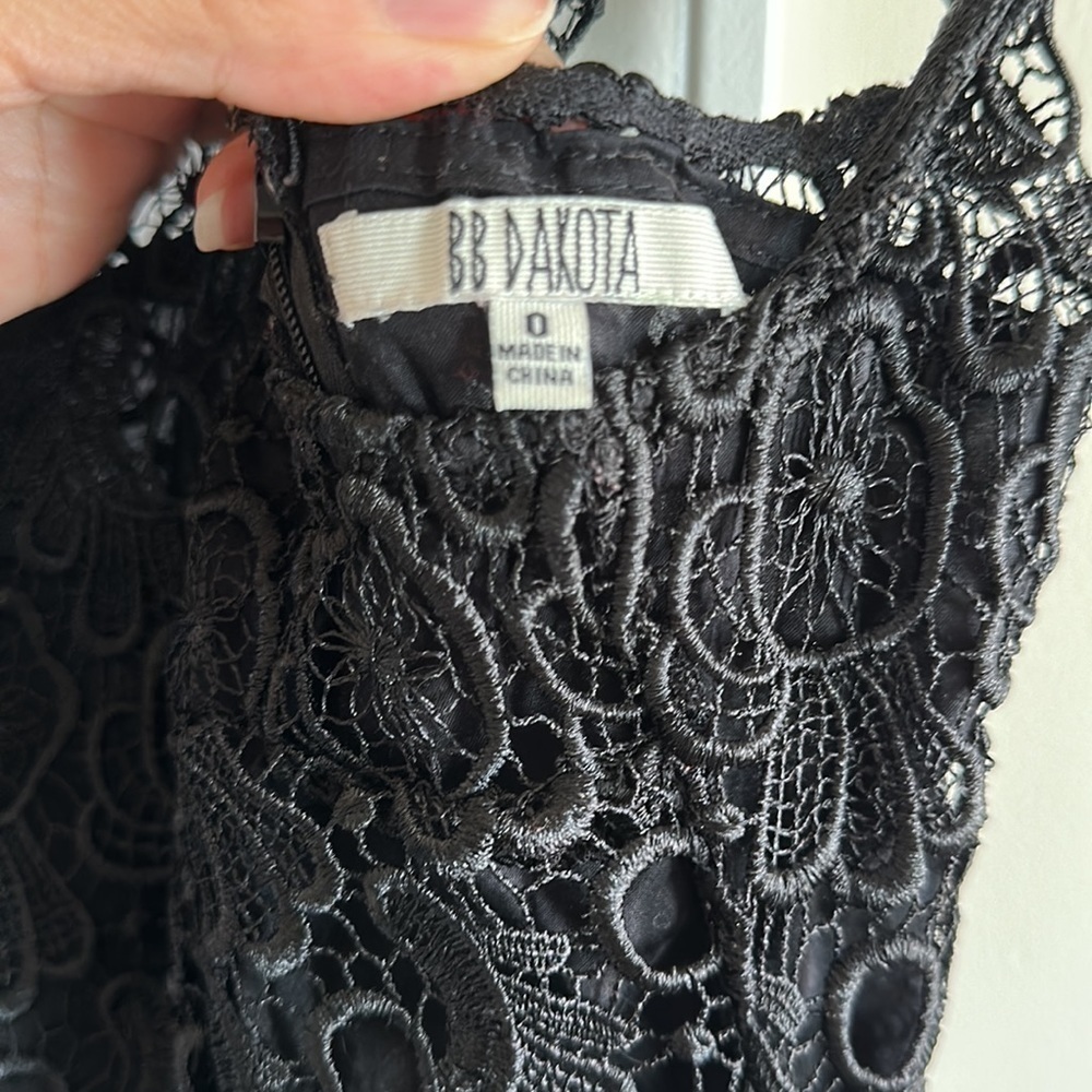 BB Dakota Lace Black Sheath Sleeveless Dress - Picture 9 of 9